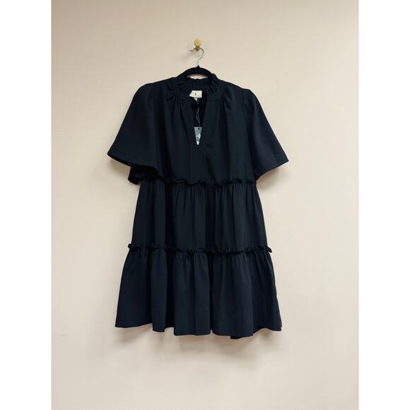 TUCKERNUCK Black Crepe Crawford Dress Size XL NWT Retail $148 Tuckernuck - Picture 4 of 6